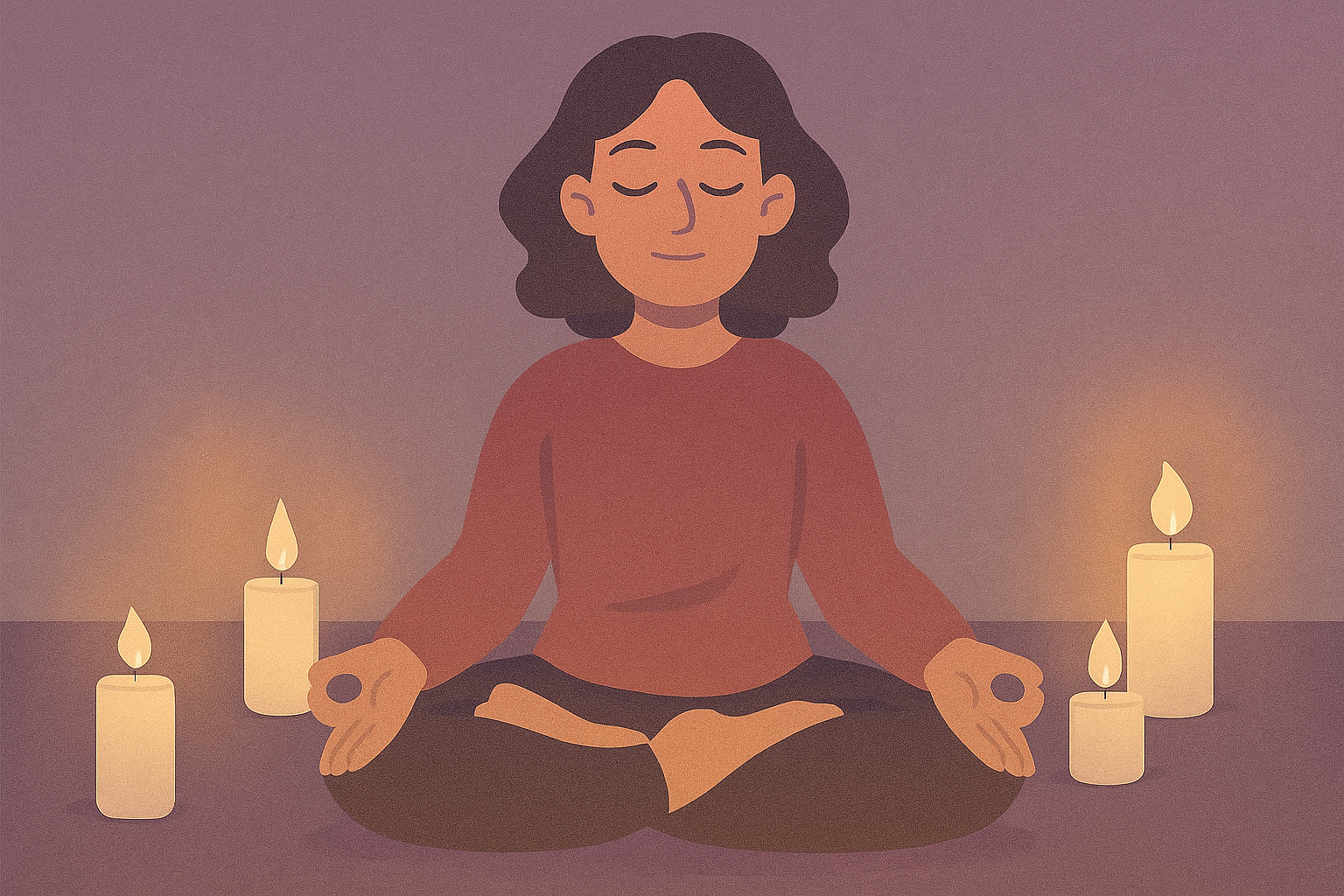 illustration of meditating woman
